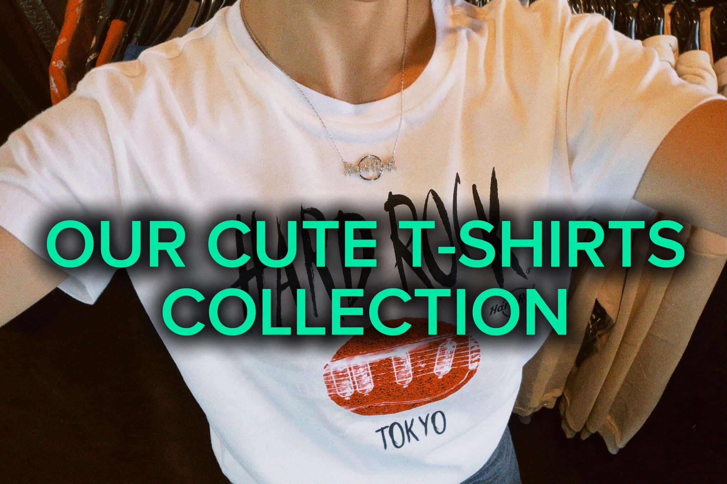 So many cute T-shirts at Hard Rock Cafe Tokyo Rock Shop👕✨